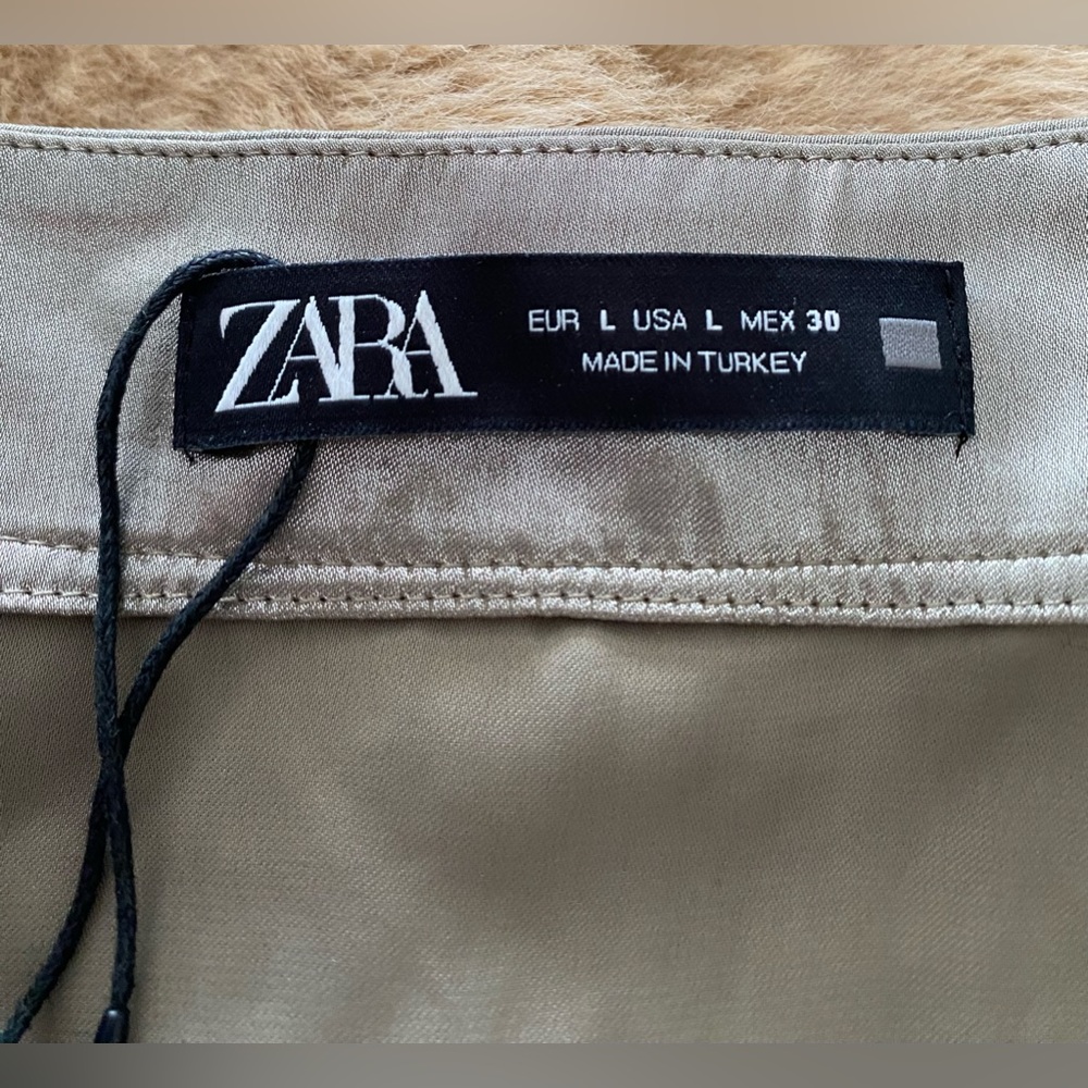 ZARA Metallic Effect Ruffled Skirt - Picture 9 of 9